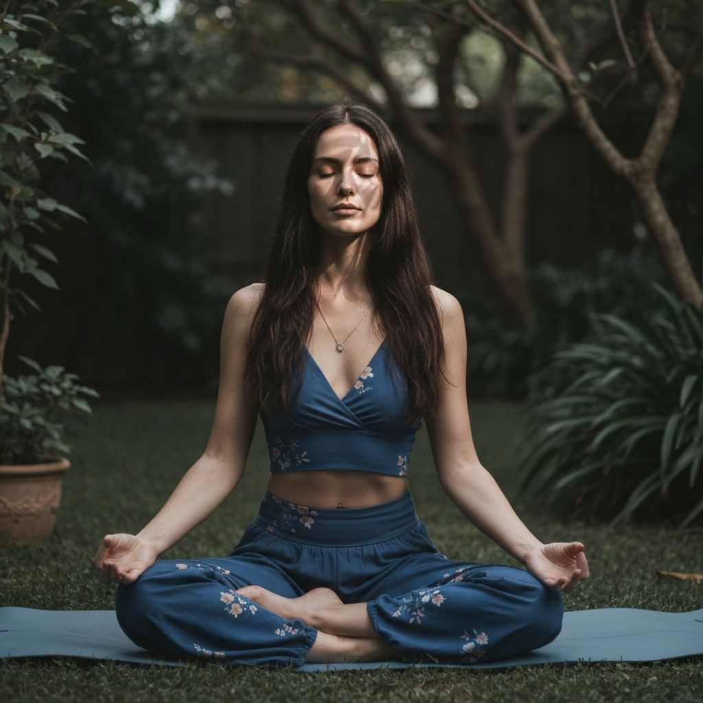 Serene yoga meditation